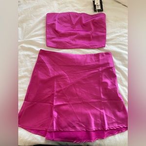 The Boutique/ Itsy bitsy skirt set/ Pink/ Size Small